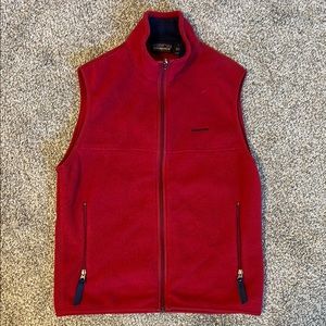 Vintage Patagonia Men's Red Fleece Vest small